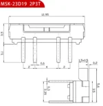 10PCS Slide Switch Micro-power Toggle Switch Single and Double-row Direct-inserted Horizontal Sliding Second Gear Third Gear - Image 39