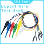 Test Hook Clip to Dupont Male/Female Jumper Wire 26AWG Silicone Cable For Breadboard Oscilloscope Logic Analyzer