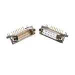 1PCS 3U Gold Plated Solid Pin DR15 MALE feMALE PCB Mount serial port CONNECTOR RIGHT ANGLE D-Sub COM CONNECTORS 15pin Adapter - Image 4