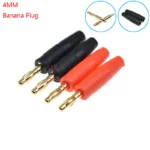 4Pcs 4MM Plugs Gold Plated Musical Speaker Cable Wire Pin Banana Plug Connectors Diy