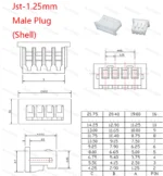 5Pcs JST-1.25mm ZH-1.5mm PH-2.0mm XH-2.54mm Male/Female Plug Connector With Wire 2/3/4/5/6/7/8/10P Pin Header Socket For Arduino - Image 23