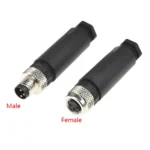 M8 waterproof sensor connector male & female plug 3/4 pin Straight type wire connector Screw Threaded coupling 3Pin/4Pin - Image 5