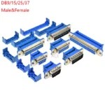 2/5pcs Db9 Db15 Db25 Db37 Didc9/Didc15/Didc25/Didc37 Male Female Plug Serial Port Connector Idc Crimp Type D-Sub Rs232 Adapter