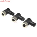 M12 waterproof sensor connector male & female plug 4/5/8 pin Straight/Right Angle type wire connector Screw Threaded coupling - Image 5