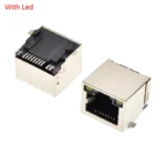 5PCS All-Copper Smd Rj45 Socket With Light Belt Shield With shrapnel 8P8C Network Interface Ethernet PCB Female Seat Patch - Image 3