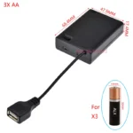 1Pcs USB Female AA Battery Box With Switch 1AA/2AA/3AA/4AA 1X/2X/3X/4X Slot Battery Holder Case With Plug 1.5V/3V/4.5V/7V/9V/12V - Image 9