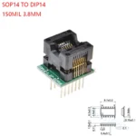 Soic14 Soic 14 Sop14 To Dip14 Programmer Adapter Socket Body Width 3.8mm 150mil Ic Socket Converter Test Chip