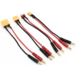 20CM XT30 XT60 XT90 T Plug Charge Lead to 4.0mm Banana Plugs Charge Cable Silicone Wire 16AWG For Lipo Battery