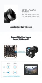 Foxeer Mini Cat / Micro Cat 4 1200TVL Starlight 0.00001Lux FPV Camera Low Latency Low Noise FPV Camera For RC FPV Racing Drone - Image 14