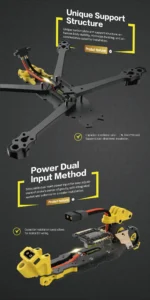 SpeedyBee Mario 5 Frame 5 inch DC / XH Version with Carbon Fiber Plate FPV Freestyle RC Racing Drone For O3 / O4 PRO - Image 12