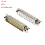 1pcs 3u Gold Plated Hdp50 Dp50 Db50 Male Female Connector Straight Pin With Fixed Screw Type d-sub 50pin Adapter 50 Pin 50p - Image 3