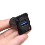 1PCS D type metal usb female socket module panel mounting holder adapter usb 3.0 female to female connector for 86 panel cannon - Image 4