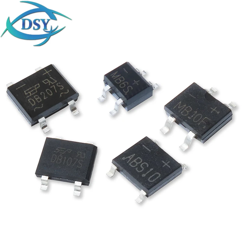 10PCS MB6S MB6F MB10S MB10F ABS10 DB107S DB157S DB207S SOP-4 Bridge Rectifier DB107 DB157 DB207