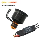 QX-MOTOR 50mm EDF QF2611 QF2611PRO 12blades Ducted fan with 3300KV/ 4000KV /4600KV/ 5000KV Brushless Motor For Rc Jet Aircraft - Image 16
