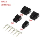 10sets MX3.0 3.0mm Pitch Micro-Fit 3.0 Connector Housing 2*1/2/3/4/5/6/8/10/12 Pin Male shell + Terminal Molex 43030 2P/3P/4P/5P