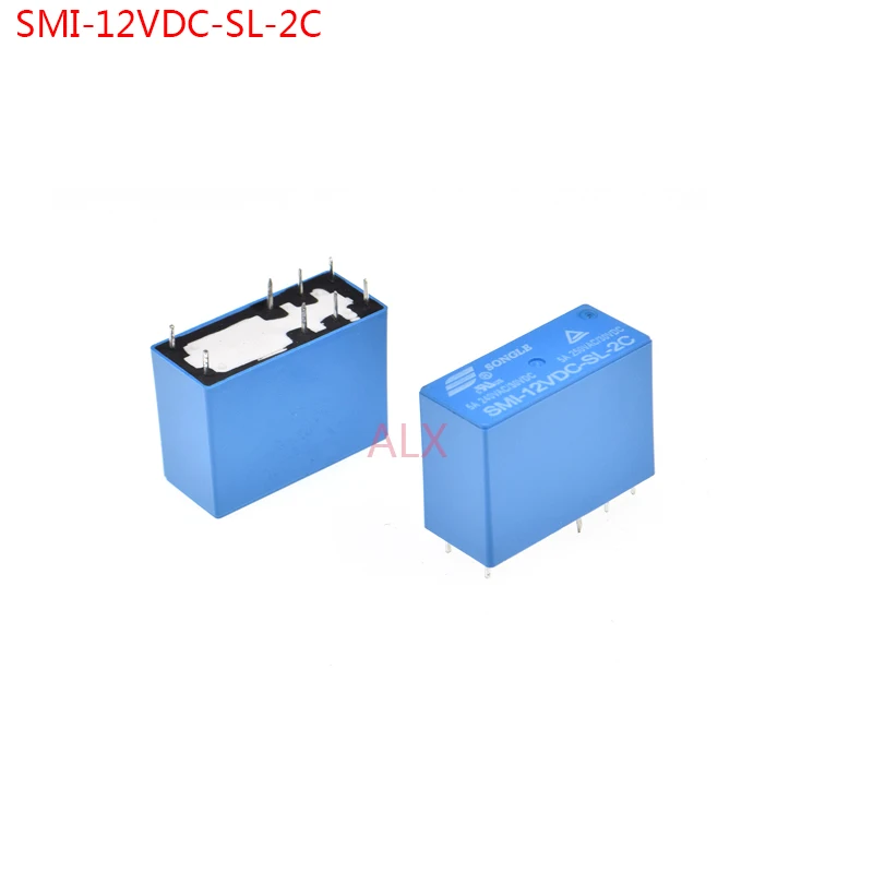 2pcs Power Relay smi-12vdc-sl-2c 5a 250vac/30vdc 8pin 12v Realys
