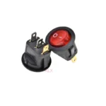 5PCS AC 3PIN RED with light Push Button rocker Switch ON/OFF   power switches 6A/250V 10A/125V for car water dispenser 3 pin