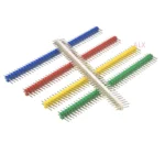 10PCS 2X40 PIN red blue Double row MALE 2.54MM PITCH PIN Header connector Strip 2X40PIN 2*40 40p 40PIN FOR PCB BOARD ARDUINO - Image 2