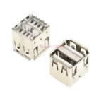 10pcs Double Usb Type A Female Solder Jacks Connector Pcb Socket usb-a Type 90 Degrees 4pins 180 Degrees 4pins Right Angle - Image 2