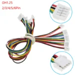 5/10Pcs Micro JST GH1.25 Double Header 2/3/4/5/6 Pin Male Plug Connector With Wire Cable 150mm 28AWG 1.25MM 2P/3P/4P/5P GH1.25