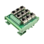 1PCS 9 way 9 port RJ45 8p8c female socket to terminal block adapter pcb board Network port RJ45 Ethernet connector converter - Image 2