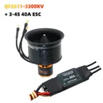 QX-MOTOR 50mm EDF QF2611 QF2611PRO 12blades Ducted fan with 3300KV/ 4000KV /4600KV/ 5000KV Brushless Motor For Rc Jet Aircraft - Image 13