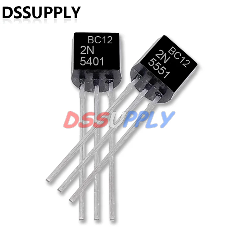 100Pieces 2N5551 2N5401 TO-92 50Pairs (50PCS* 2N5401+50PCS* 2N5551 ) YXSHENG New And Original Triode Transistor Chipset In Stock