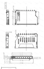 5/10Pcs SD Card Connector Socket Pull-Out Type 11P PCB Solder Adapter Short body SD - Image 4