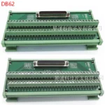 1pcs Db62 male/female Socket To Terminal Block Adapter Pcb Board d-sub 62pin Connector Converter Din Rail Mounting