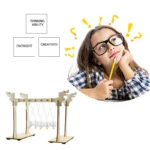 DIY Newton Cradle Balance Balls School Teaching Supplies Physics Science Pendulum Desk Project Toy Gifts Home Decoration Gift - Image 3