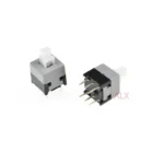 30PCS 8.5X8.5MM 6PIN Self locki push button switch Micro TAcT Key Switch   Self-locking power SWITCH ON/OFF 8.5*8.5 8.5X8.5 - Image 2