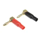 4Pcs Right Angle 90 Degree 4mm Banana Plug Screw L Type for Binding Post Amplifiers Video Speaker Adapter Connector - Image 2