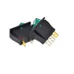 5pcs kcd3-101n 3pin Green Push Button With Light Rocker Switch on/off   Power Switches 16a/250v 20a/125v Toggle Switch 3 Pin - Image 2