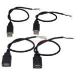 30cm/100/200cm  Power Supply Cable USB 2.0 A Female Male 2/4 Pin Wire Jack Charger Charging Cord Extension Connector DIY 5V Line - Image 2