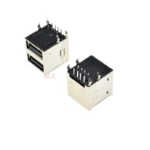 5pcs Double Usb 2.0 Type A Female Jack Socket Connector usb-a 8 Pin 90 Degrees Right Angle For Pcb - Image 2