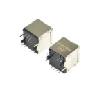 2PCS 951180A RJ45 Network Ethernet FEMALE SOCKET with light vertical straight female jack connector - Image 2