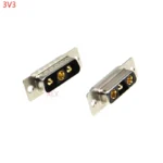 1PCS high power DB3 3V3 30A Gold plated MALE FEMALE high current CONNECTOR D-SUB adapter solder type 3pin plug socket Welding - Image 2