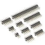2.54mm Double row Male PCB Board Pin Header Connector Strip Pinheader gold plated copper 2/3/4/5/6/8/10/12/20/40Pin For Arduino - Image 2