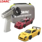 LDARC S100 Professional 1:64 Scale RC Drift Mosquito Car Rear-Wheel Drive Full-Scale Steering Static Model Grade Appearance Toy