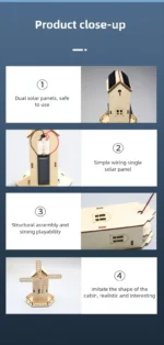 DIY Solar Energy Windmill House DIY Science Experiment Kit & Education Model Toy Physics Science Toys For Children Gift Toy - Image 6