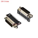2/5Pcs DR9 DR15 DR25 DR37 Hole/Pin Female/Male right angle Welded d-sub Connector RS232 serial port adapter DB9 9/15/25/37 pin - Image 3