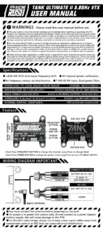 RUSHFPV RUSH Tank III Ultimate VTX 5.8G 48CH RaceBand Pitmode 25mW 200mW 500mW 800mW Adjustable FPV VTX 2-8S for RC Racing Drone - Image 8