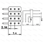 5PCS 90 degree Three Row Male 2.54MM Pitch Right Angle PIN Header Connector 3*2/3/4/5/6/7/8/10/20/40 PIN/P 3x/3/4/5/6/8/10/20/40 - Image 16