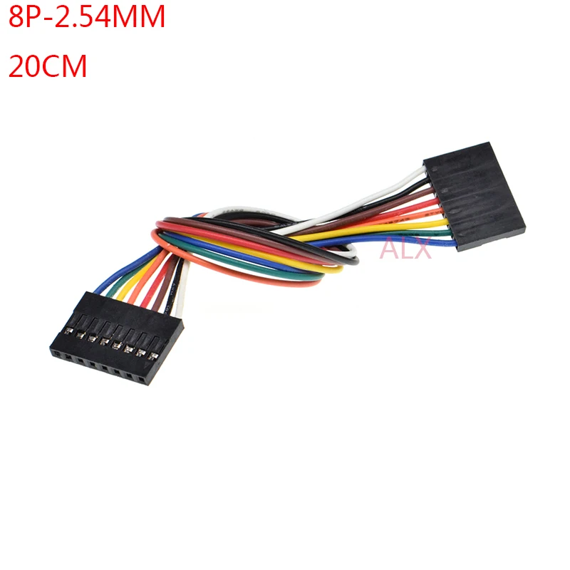 10PCS 8PIN DUPONT LINE female to female PITCH 2.54MM 20CM double head 8P 8pin JUMPER CABLE WIRE FOR PCB connector