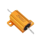 RX24 25W Aluminum Power Metal Shell Case Wirewound Resistor 0.1 0.12 0.15 0.18 0.2 0.22 0.25 0.27 0.3 0.33 0.39 0.47 0.5 0.6 Ohm