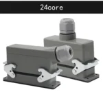 Industrial Rectangular Heavy Duty Connector HDC-HE-4/6/10/16/20/24/32/48 Core Pin 16A Waterproof Aviation Plug top and side - Image 35