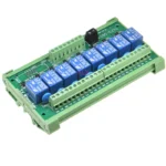 8 Channels relay module DIN Rail Mount SRD-05VDC-SL-C SRD-12VDC-SL-C SRD-24VDC-SL-C 10A 5V 12V 24V DC PNP NPN  1NO 1NC - Image 2