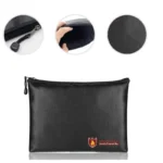 portable fireproof file folder bag for documents certificates and cash