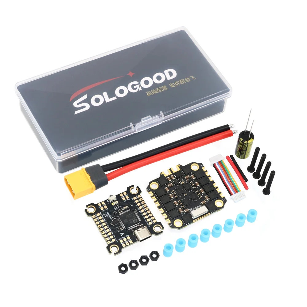 S5d4965463fec4fa1a765b74f9545518fh.webp SoloGood F405 55A Stack ICM42688P F405 Flight Controller BLHELI_S 55A 4in1 ESC 30.5X30.5mm 2-6S for FPV Freestyle Drones Parts - Image 1