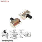 10PCS Slide Switch Micro-power Toggle Switch Single and Double-row Direct-inserted Horizontal Sliding Second Gear Third Gear - Image 20